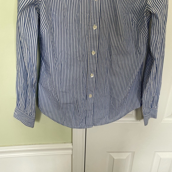 SOCAPRI Blue & White Stripe Button Down Shirt Size 40 (4-6 US) Italian Resort - Picture 3 of 5